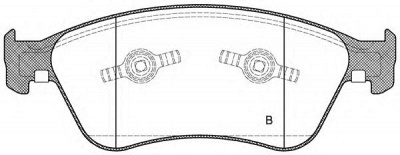 OPEN PARTS bpa105602 -  Комплект тормозных колодок, дисковый тормоз